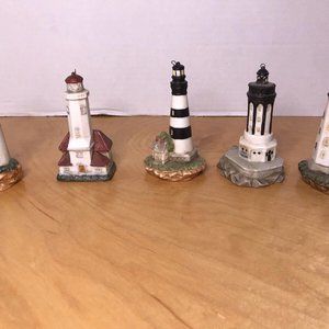 Vintage COSMOS Lighthouses Christmas Ornaments 3.5" 1998